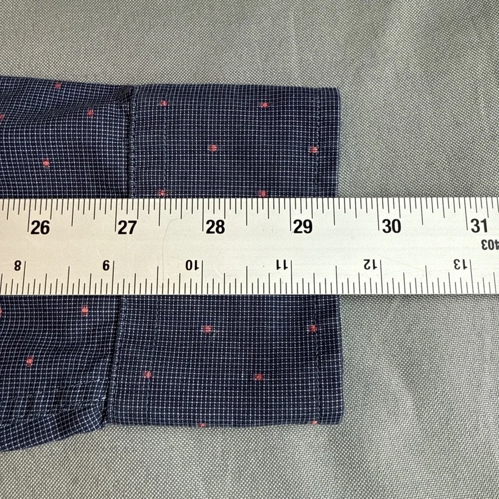 Banana Republic Navy Pink Tailored Slim Fit‎ Size Small 14x32 Long Sleeve